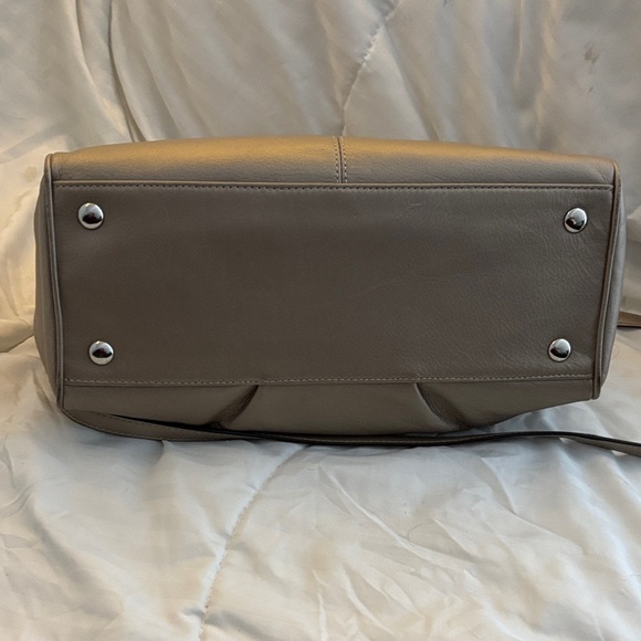 Coach Taupe Leather Satchel with Removable Crossbody Strap - Picture 13 of 15